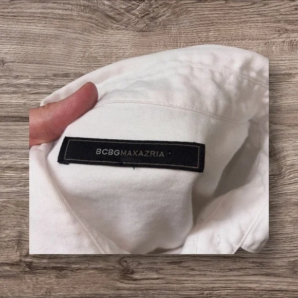 BCBGMaxAzria Women's Size XXS Mariela Shirt Dress White Long Sleeve Button Down - Picture 11 of 12